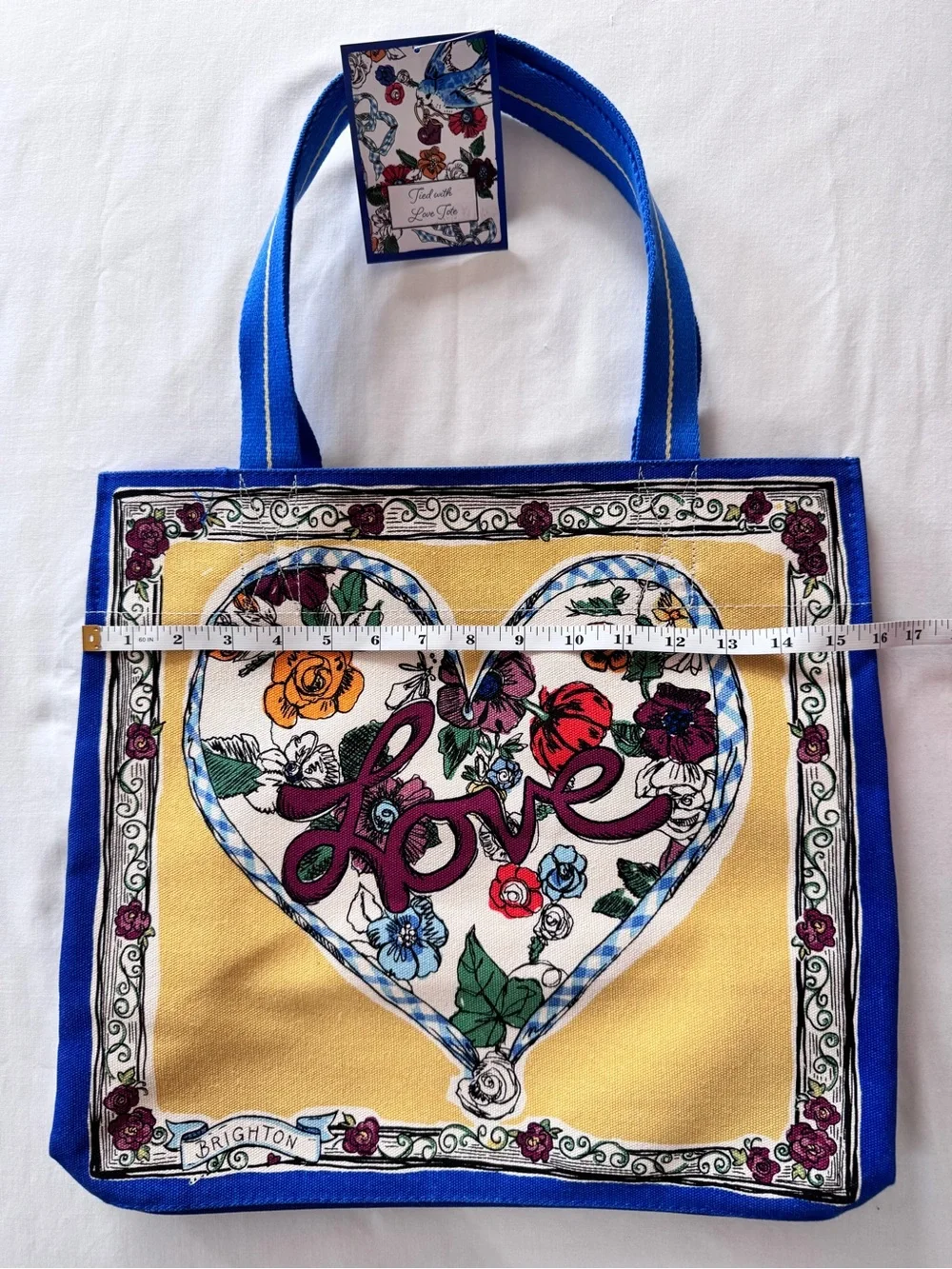Brighton NWT “Tied with Love” Canvas Tote